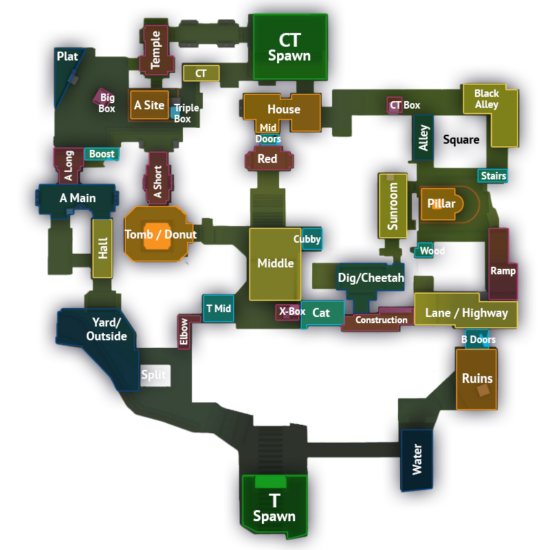 All CSGO Callouts detailed map overviews