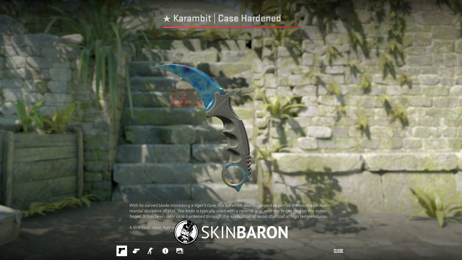 Karambit Case Hardened Pattern 387 Blue Gem