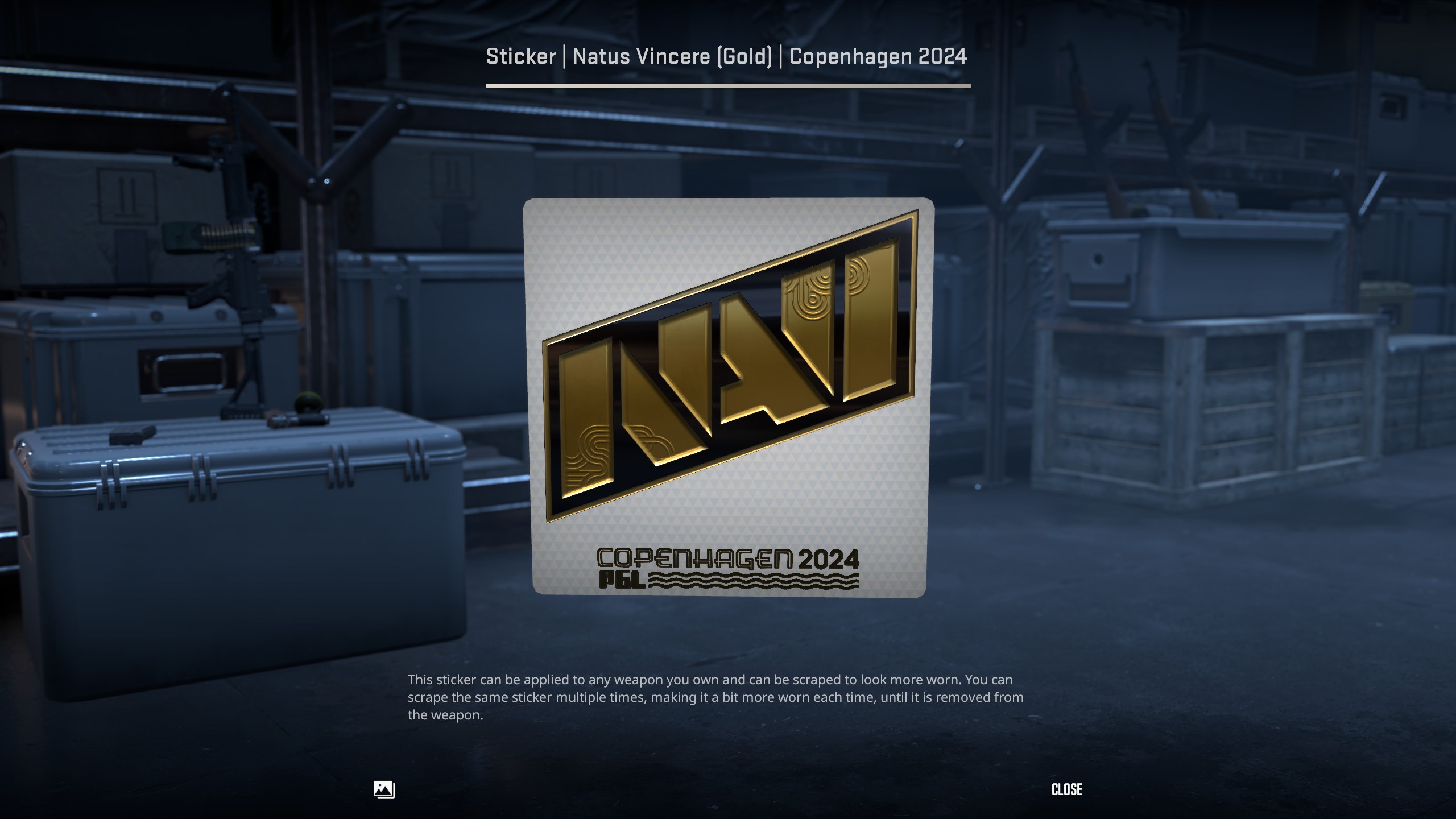 Natus Vincere Gold Sticker PGL Major Copenhagen 2024 - How to inspect unreleased Stickers