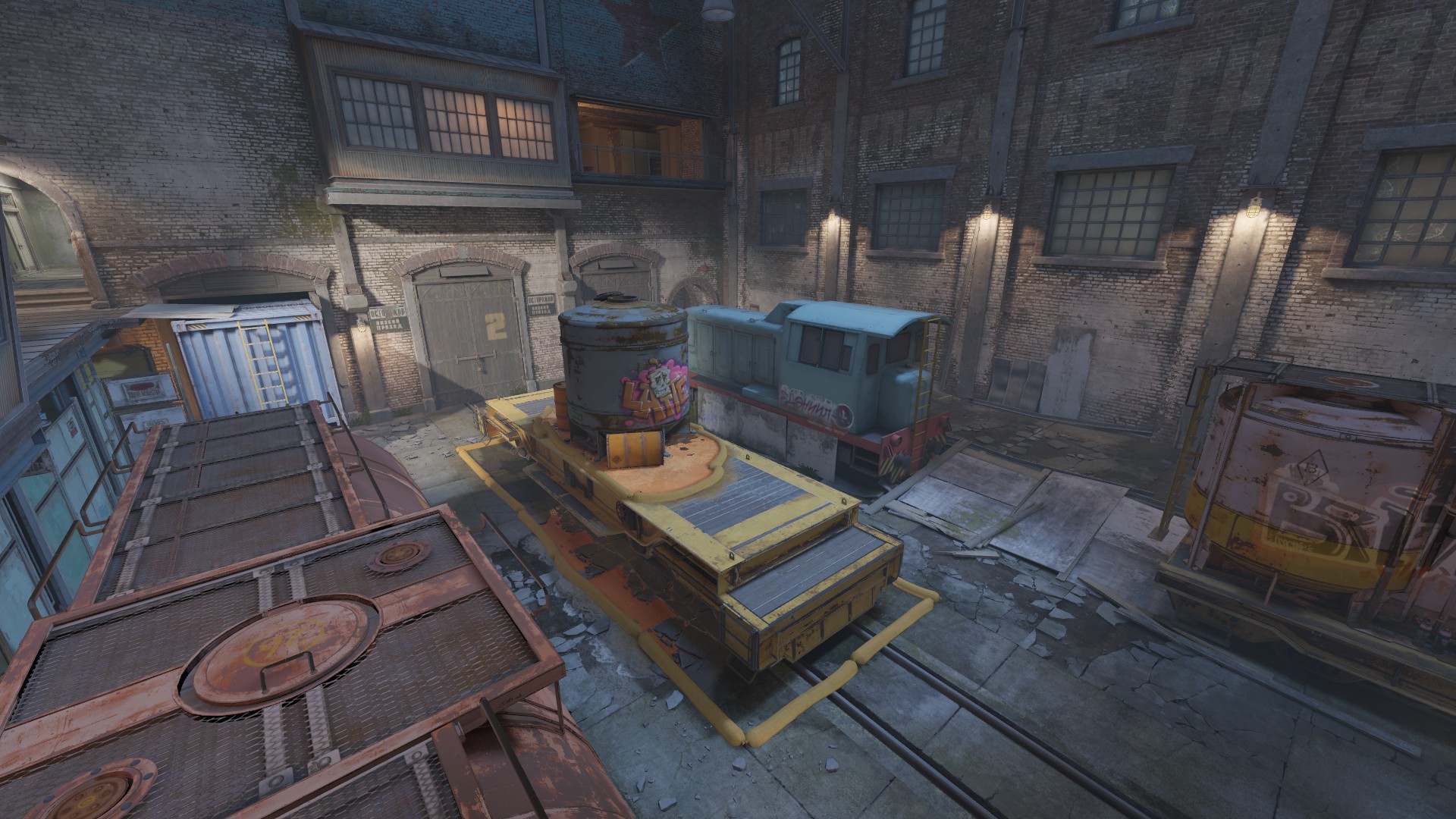 New, reworked version of de_train in Counter-Strike 2. Picture shows the B bomb spot.