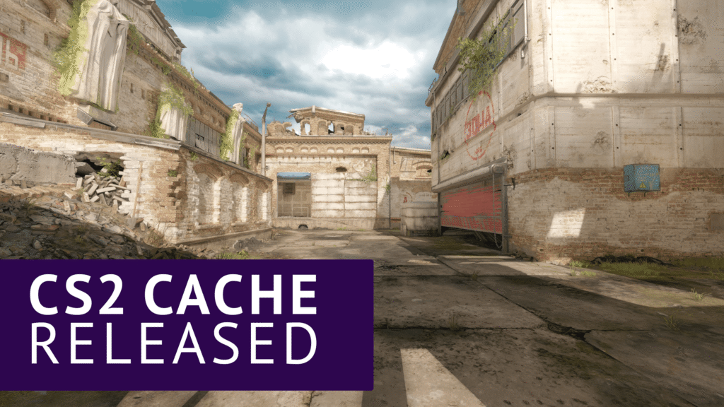 Cache Rework for Counter-Strike 2 Article Thumbnail. Image shows the new mid of the popular CS2 map de_cache.
